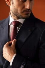 Black Double-Breasted Suit for Men - Image 3