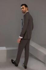 Charcoal Grey Three-Piece Suit for Men - Image 3