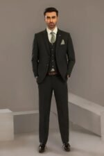 Classic Black Three-Piece Suit for Men