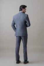 Classic Steel Grey Two-Piece Suit for Men - Image 4