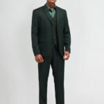 Dark Green Three-Piece Suit for Men