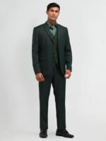 Dark Green Three-Piece Suit for Men