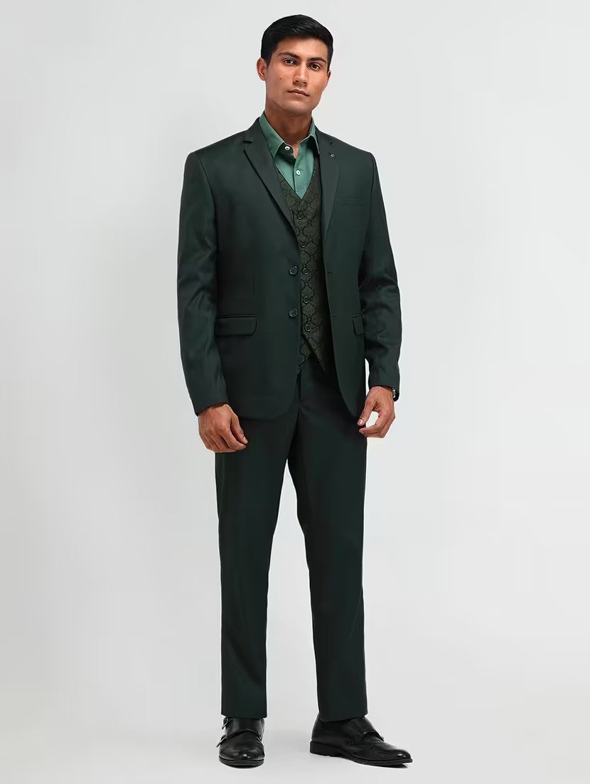 WhatsApp Image 2026-09-07 at 9.50.31 PM Dark Green Three-Piece Suit for Men - Image 1