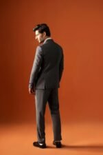 Charcoal Grey Double-Breasted Suit for Men - Image 3
