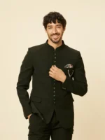 Dark Green Prince Coat Suit for Men