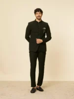 Dark Green Prince Coat Suit for Men - Image 3