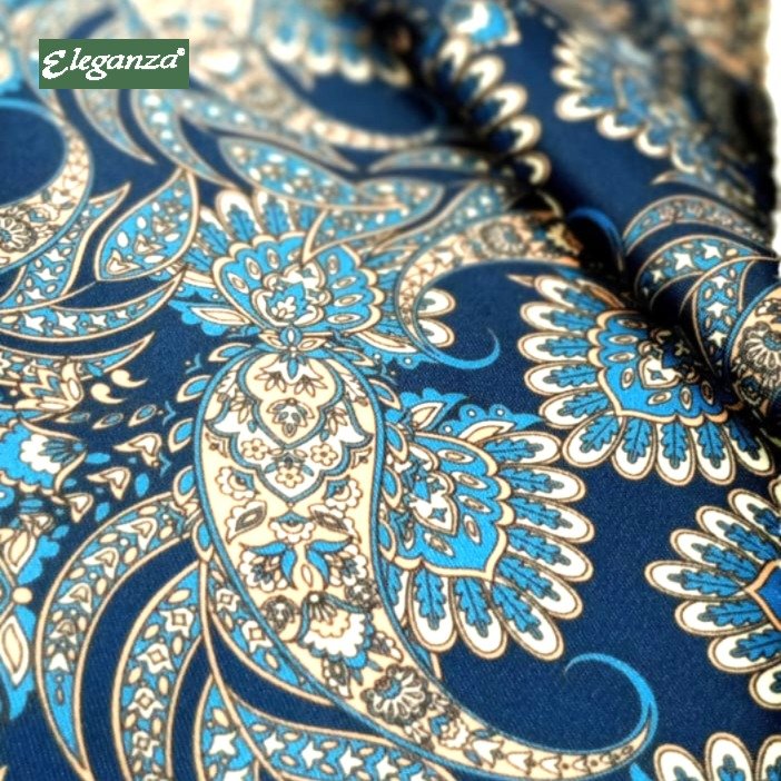 PATTERN 13 £15 PER METER Blue Paisley Inner Lining for Blazer - Image 1