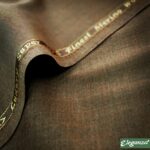 SHINY BROWN WOOL CASHMERE