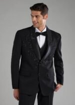 Classic Silk Black Tuxedo Suit Style for Modern Gentlemen - Image 4