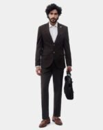 Brown Two-Piece Suit for Men