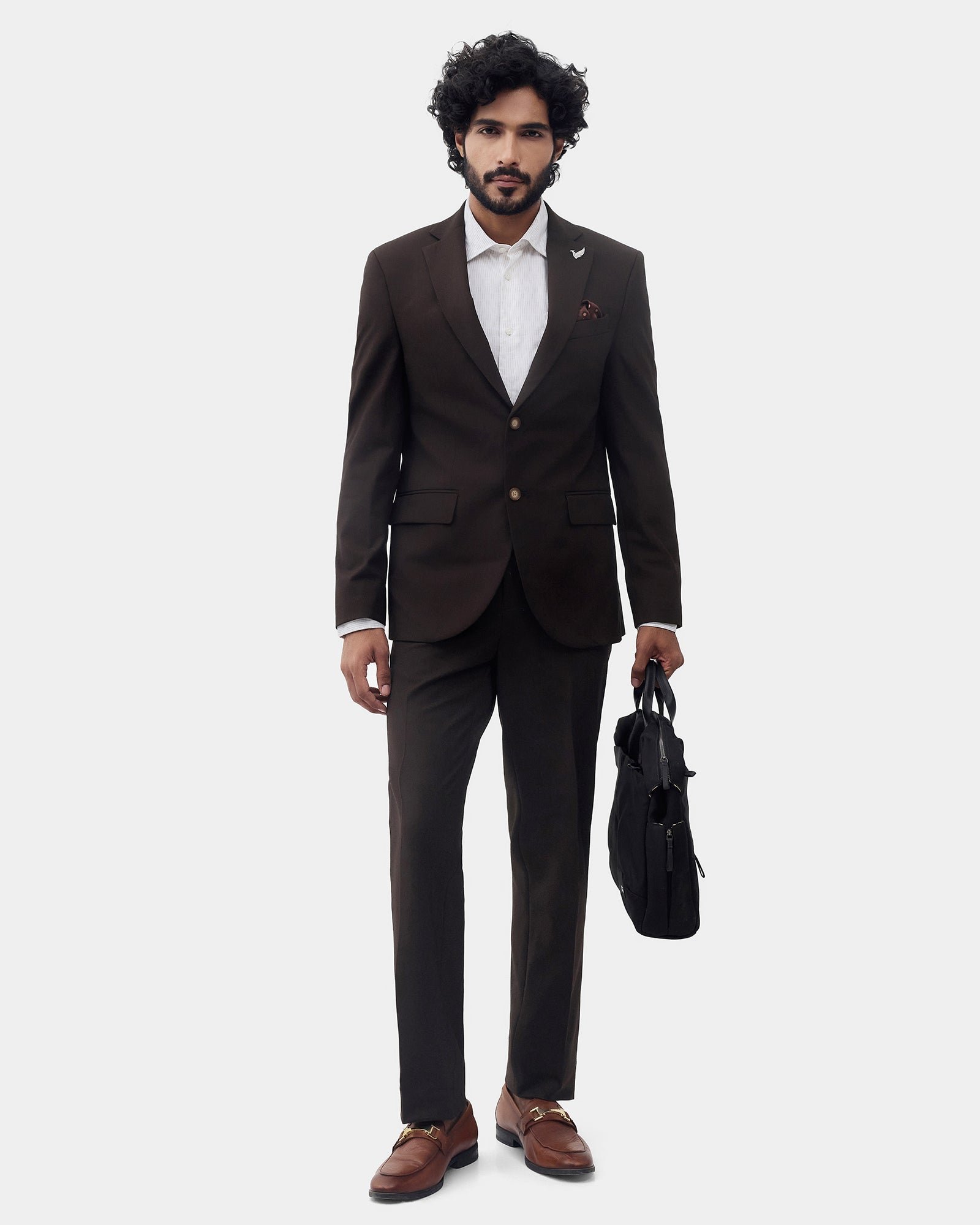 brown-milange-suits-overon1-aw26_6 Brown Two-Piece Suit for Men - Image 1