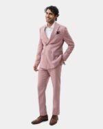 Blush Pink Double-Breasted Suit for Men - Image 6