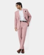 Blush Pink Double-Breasted Suit for Men - Image 3