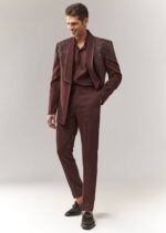 Elegant Wine Blazer Tuxedo for Modern Gentlemen