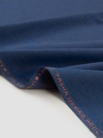 Pasha Australian Merino WoolCot Navy Blue Unstitched Fabric – Premium Men's Wool Blend Suiting