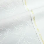 Rajahs Royal Essence White Embroidered Unstitched Fabric – Premium Men's Cotton Suiting