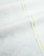 Rajahs Royal Essence White Embroidered Unstitched Fabric – Premium Men's Cotton