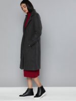 Charcoal Women's Long Coat - Image 4
