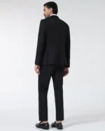 Black Techpro Two-Piece Solid Suit for Men - Image 3