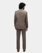 Brown Three-Piece Check Suit for Men - Image 2
