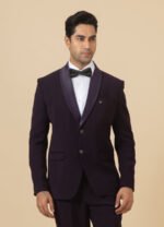 Elegant Purple Tuxedo Suit for Men - Image 4