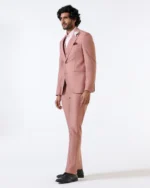 Pink Three-Piece Solid Suit for Men - Image 5