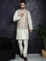 Beige Embroidered Men’s Waistcoat