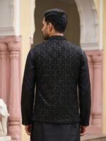 Black Embroidered Men’s Waistcoat - Image 4