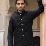 Black Embroidered Men’s Waistcoat