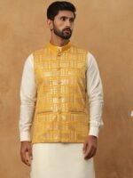 Mustard Yellow Embroidered Men’s Waistcoat