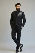Black Embroidered Men’s Prince Suit