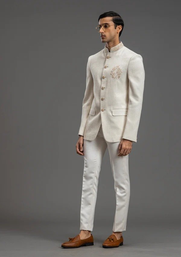 WhatsApp Image 2026-09-12 at 7.35.04 PM (10) Ivory Embroidered Prince Coat - Image 1