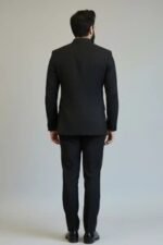 Black Embroidered Men’s Prince Suit - Image 3