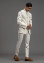 Ivory Embroidered Prince Coat - Image 5