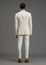 Ivory Embroidered Prince Coat - Image 3