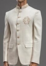 Ivory Embroidered Prince Coat - Image 2