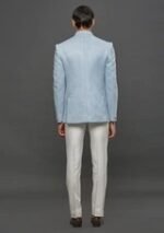 Sky Blue Embellished Prince Coat - Image 2
