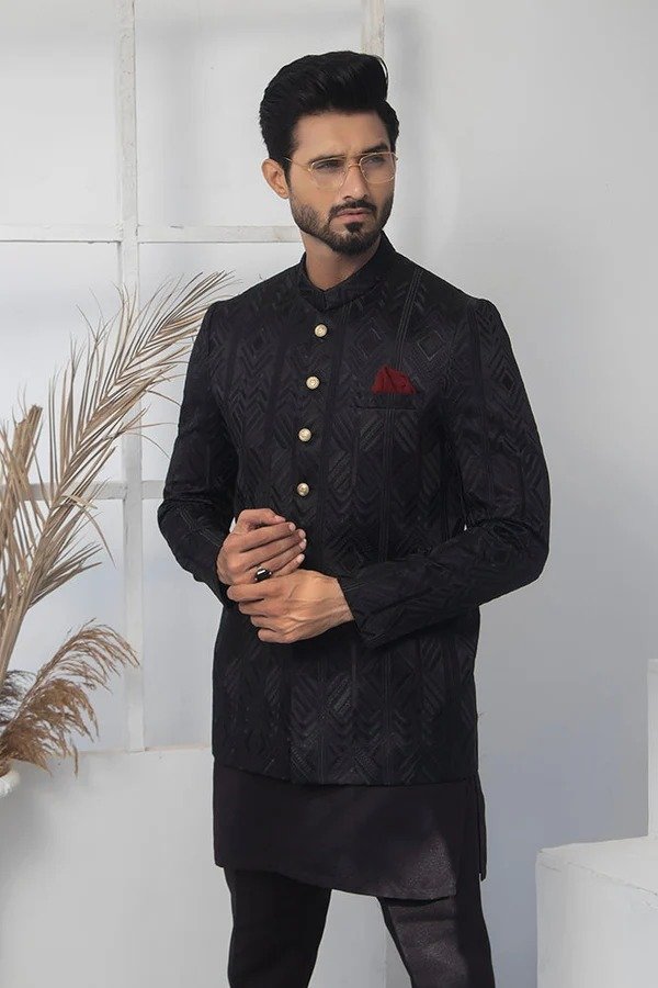 WhatsApp Image 2026-09-12 at 8.44.15 PM (6) Black Men’s Prince Suit - Image 1