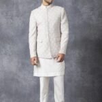 White Embroidered Prince Suit for Men