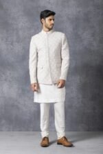 White Embroidered Prince Suit for Men