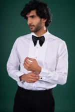 Black Rayon Tuxedo Set with Crystal Embroidery - Image 4