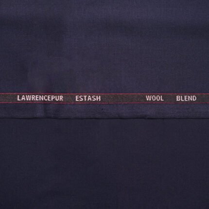 Lawrencepur Estash Navy Blue Wool Blend Suiting Fabric