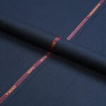 Lawrencepur Navy Blue Rich Wool Tweed Suiting Fabric
