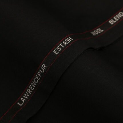 Lawrencepur Estash Black Wool Blend Suiting Fabric
